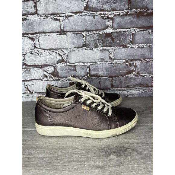 Ecco Soft 7 Purple Bronze Casual Lace Up Sneakers Shoes Women Sz 37EU/6.5M US - Picture 4 of 16